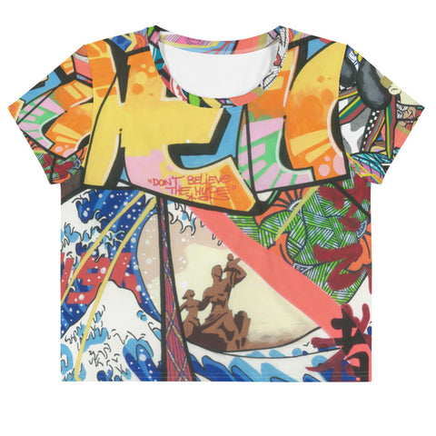 Crop-Top all over "Cyborg"