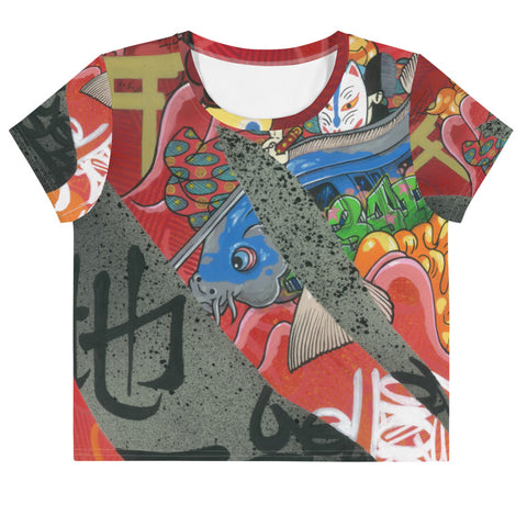 Crop-Top all over "Underground Yōkai"