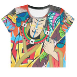 Crop-Top all over "Badass"