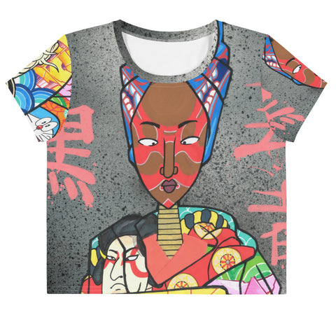 Crop-Top all over "Geisha Nubienne"