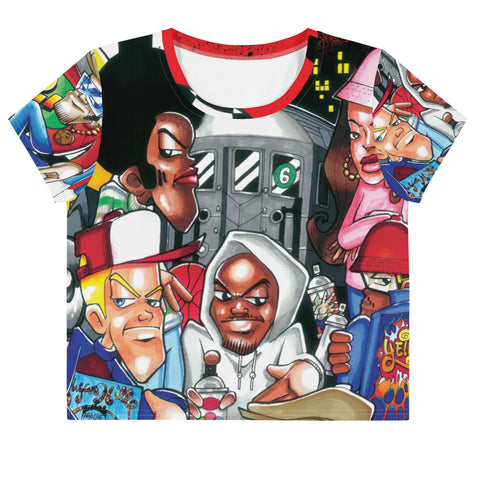 Crop-Top all over "HIP HOP"