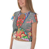 Crop-Top all over "Geisha Nubienne"