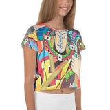 Crop-Top all over "Badass"