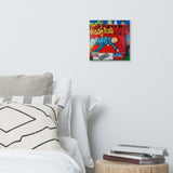 Toile imprimée "Politique et Cochonnaille"