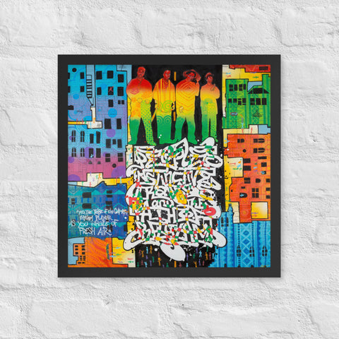 Affiche encadrée "La rue en fête et l'homme oublié"