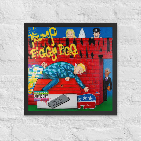 Affiche encadrée "Politique et Cochonnaille"