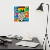 Affiche encadrée "La rue en fête et l'homme oublié"